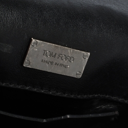 Pre Owned Tom Ford Metallic/Black Python and Leather Small Natalia Shoulder Bag