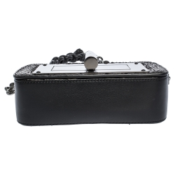 Pre Owned Tom Ford Metallic/Black Python and Leather Small Natalia Shoulder Bag