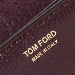 Pre Owned Tom Ford Burgundy Leather Small Natalia Crossbody Bag
