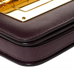 Pre Owned Tom Ford Burgundy Leather Small Natalia Crossbody Bag