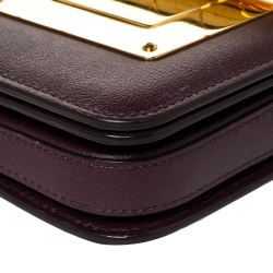 Pre Owned Tom Ford Burgundy Leather Small Natalia Crossbody Bag