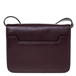 Pre Owned Tom Ford Burgundy Leather Small Natalia Crossbody Bag