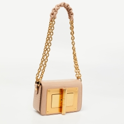 Pre Owned Tom Ford Beige Lizard Small Natalia Shoulder Bag