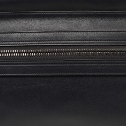 Pre Owned Tom Ford Dark Grey Leather Zip Detail Clutch