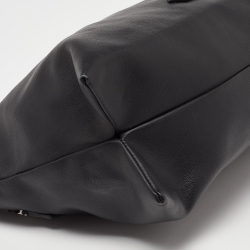 Pre Owned Tom Ford Dark Grey Leather Zip Detail Clutch