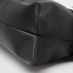 Pre Owned Tom Ford Dark Grey Leather Zip Detail Clutch