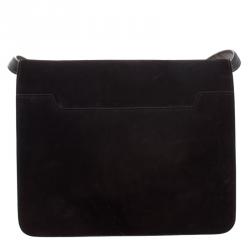 Pre Owned Tom Ford Dark Brown Suede Medium Natalia Shoulder Bag