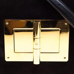 Pre Owned Tom Ford Dark Brown Suede Medium Natalia Shoulder Bag