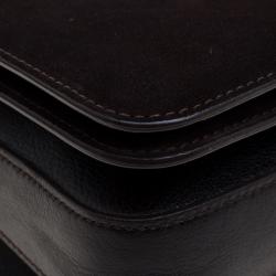 Pre Owned Tom Ford Dark Brown Suede Medium Natalia Shoulder Bag