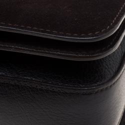 Pre Owned Tom Ford Dark Brown Suede Medium Natalia Shoulder Bag