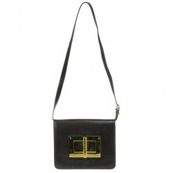 Pre Owned Tom Ford Brown Leather Large Natalia Bag