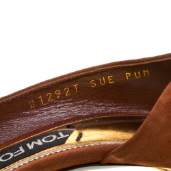 Pre Owned Tom Ford Brown Suede D'orsay Pointed Toe Pumps Size 38