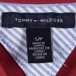Tommy Hilfiger Red Cotton Polo T-Shirt Dress S