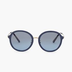 Pre Owned Tory Burch Blue Oversized Round Sunglasses