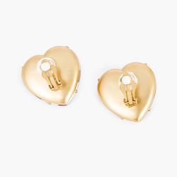 Tory Burch Pink Heart Clip-On Earrings