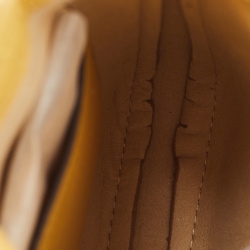 Pre Owned Tory Burch Light Yellow Leather Miller Fringe Phone Crossbody Bag