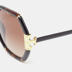 Tory Burch Brown/Gold Gradient TY907ZU Eleanor Geometric Sunglasses