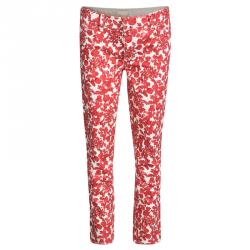 Tory Burch Red Pepper Issy Print Straight Fit Cropped Laurel Pants M