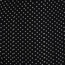Pre Owned Tory Burch Monochrome Polka Dot Pleated Silk Erica Skirt L