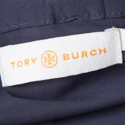 Pre Owned Tory Burch Metallic Pleated Audra Skirt S