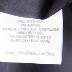 Pre Owned Tory Burch Metallic Pleated Audra Skirt S