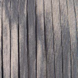 Pre Owned Tory Burch Metallic Pleated Audra Skirt L