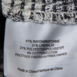 Pre Owned توب توري برش كريستين كتان أزرق XL