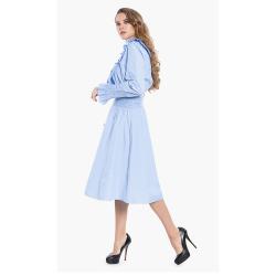 Pre Owned Tory Burch Blue Smocked Cotton Dress L (US 10)