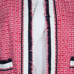 Pre Owned Tory Burch Pink Roscoe Tweed Blazer XL