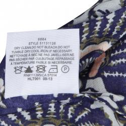 Pre Owned Tory Burch Blue Brigitte Printed Top M