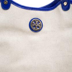 Tory Burch Beige Canvas Channing Tote