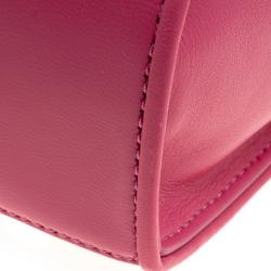 Pre Owned Tory Burch Pink Leather Medium Fleming Shoulder Bag