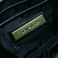 Pre Owned حقيبة كلتش توري بورش جلد مرصعة ترتر مورد متعددة الألوان / سوداء