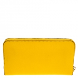 مملوكة مسبقًا محفظة توري برش روبينسون جلد أصفر بسحاب محيط