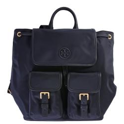 Pre Owned Tory Burch Black Leather "Perry" Backpack