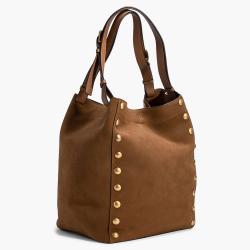 Pre Owned Tory Burch Brown Leather Rowan Oversized Tote Bag