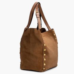 Pre Owned Tory Burch Brown Leather Rowan Oversized Tote Bag