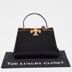 Pre Owned Tory Burch Black Leather Eleanor Satchel