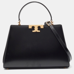 Pre Owned Tory Burch Black Leather Eleanor Satchel