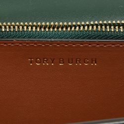 Pre Owned Tory Burch Green Leather Small Convertible Eleanor Shoulder Bag