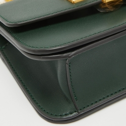 Pre Owned Tory Burch Green Leather Small Convertible Eleanor Shoulder Bag