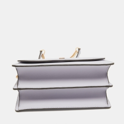 Pre Owned Tory Burch Lilac Leather Emerson Envelope Shoulder Bag