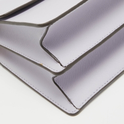 Pre Owned Tory Burch Lilac Leather Emerson Envelope Shoulder Bag