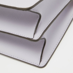 Pre Owned Tory Burch Lilac Leather Emerson Envelope Shoulder Bag