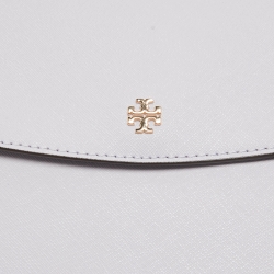 Pre Owned Tory Burch Lilac Leather Emerson Envelope Shoulder Bag