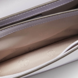 Pre Owned Tory Burch Lilac Leather Emerson Envelope Shoulder Bag