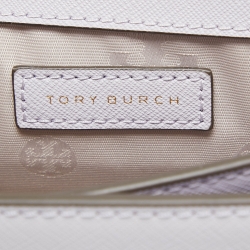 Pre Owned Tory Burch Lilac Leather Emerson Envelope Shoulder Bag
