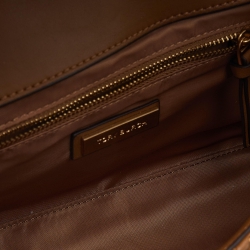 Pre Owned Tory Burch Tri Color Quilted Leather Color Block Fleming Shoulder Bag