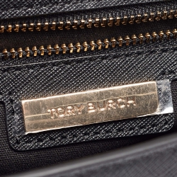 Pre Owned Tory Burch Black Leather Small Robinson Top Handle Bag