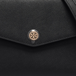 Pre Owned Tory Burch Black Leather Small Robinson Top Handle Bag